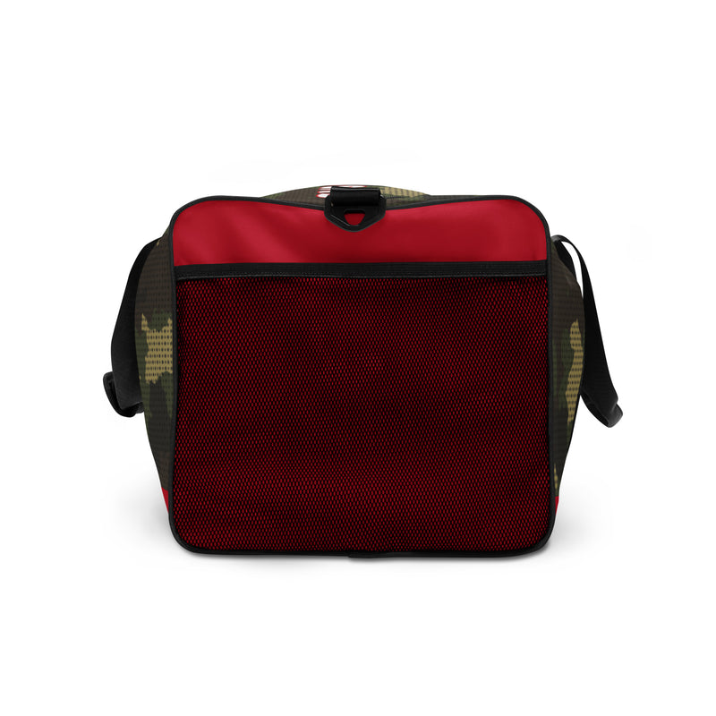 SVGE Athletics Duffle Bag - Green Camo x Red - Savage Season Apparel Store