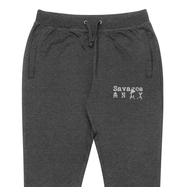 'Savages ONLY' Grey Lifestyle Joggers - Savage Season Apparel Store