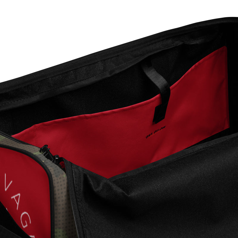 SVGE Athletics Duffle Bag - Green Camo x Red - Savage Season Apparel Store