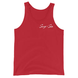 Signature SVGE Unisex Muscle Top - Classic Red - Savage Season Apparel Store