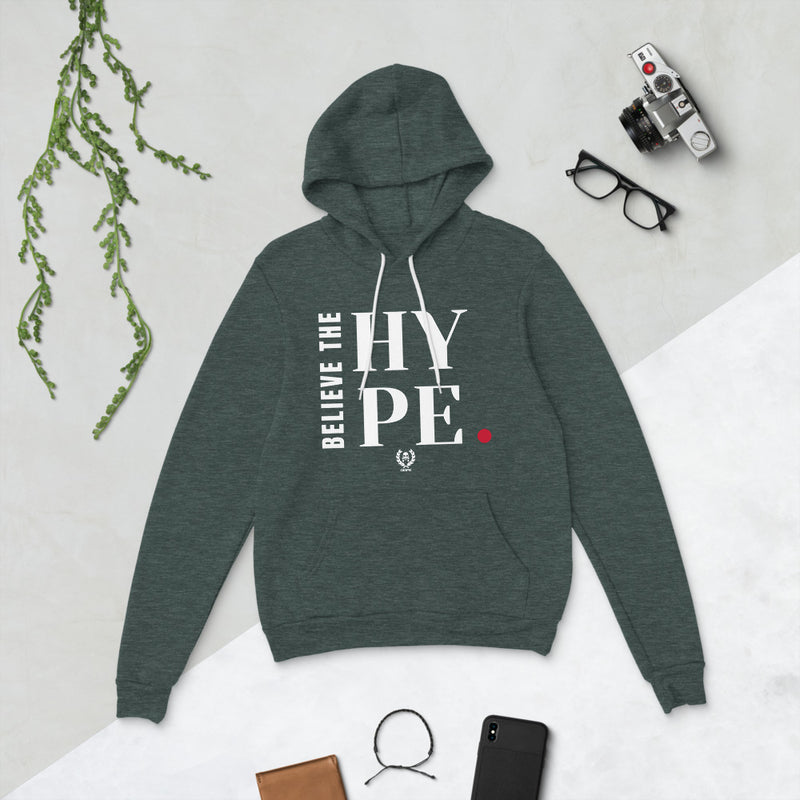 'Believe The Hype' Forest x White Pullover Hoodie - Savage Season Apparel Store