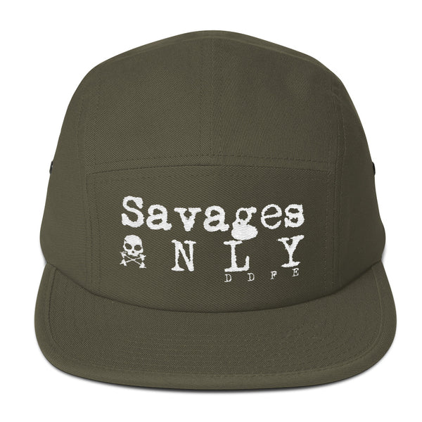 ‘Savages ONLY’ Army Green 5 Panel Cap - Savage Season Apparel Store