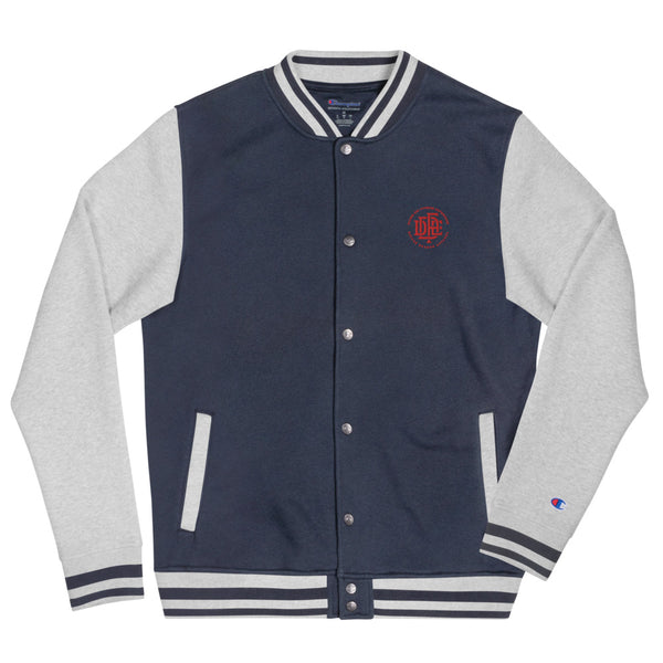 Premium Collection ‘DDFE’ Blue x Grey Bomber Jacket by Champion - Savage Season Apparel Store