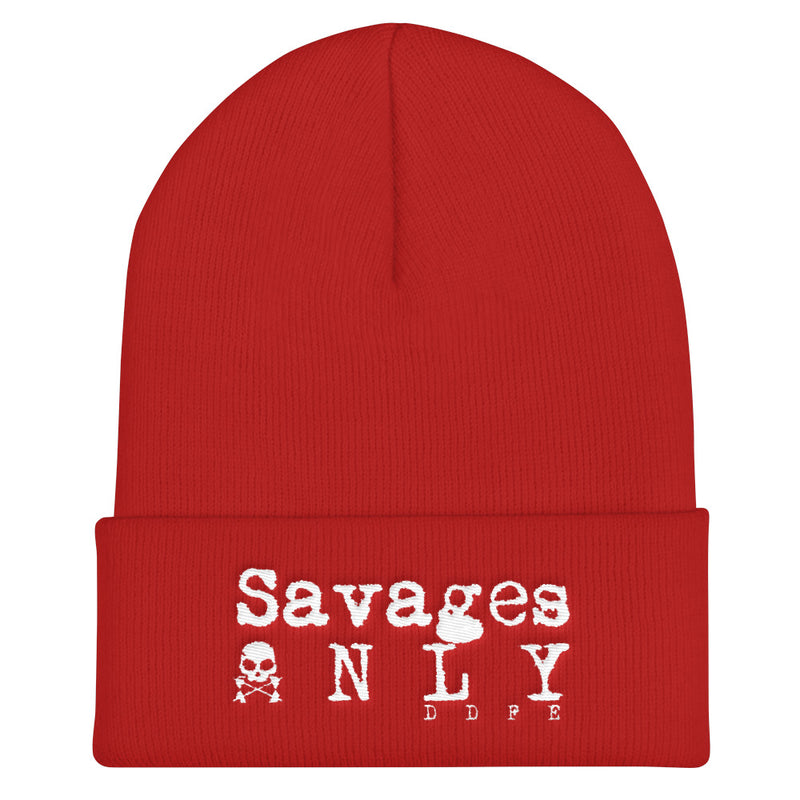 'Savages ONLY' Cuffed Beanie - Savage Season Apparel Store