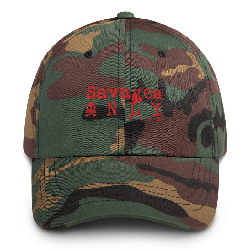 'Savages ONLY' Camo Dad hat - Savage Season Apparel Store