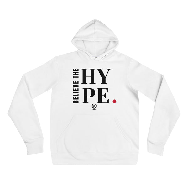 'Believe The Hype' White x Black Pullover Hooded Sweatshirt - Savage Season Apparel Store