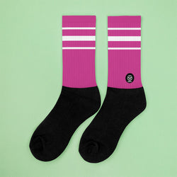 Classic Pretty Pink Crew Sock - Savage Season Apparel Store