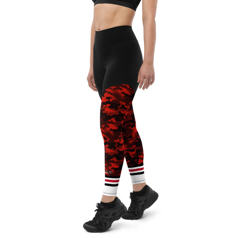 'Lady Savage' Leggings Red Camo x Red - Savage Season Apparel Store